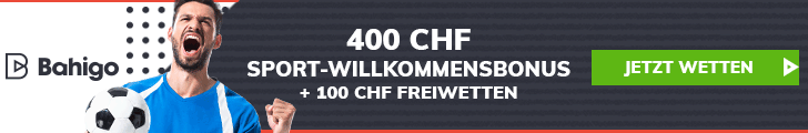 Banner mit Bahigo und 400 CHF Sport Willkommensbonus Angebot